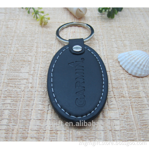 Black Leather Car Keyring Contracted Key Chain Fasion Gift